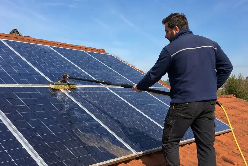 Nettoyage et entretien de panneaux solaires à la Ferrière