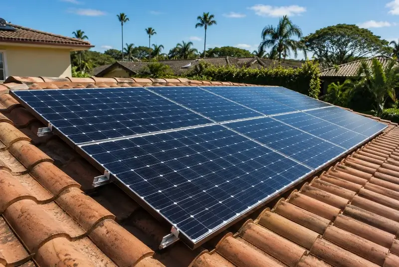 Installation de panneaux solaires à la Ferrière